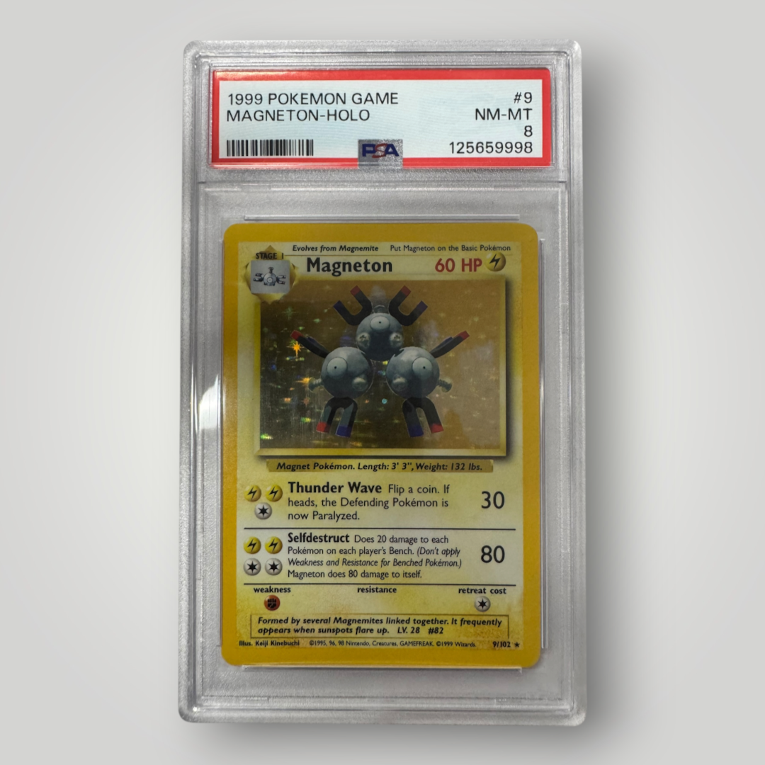 1999 Pokemon Game Magneton-Holo PSA 8