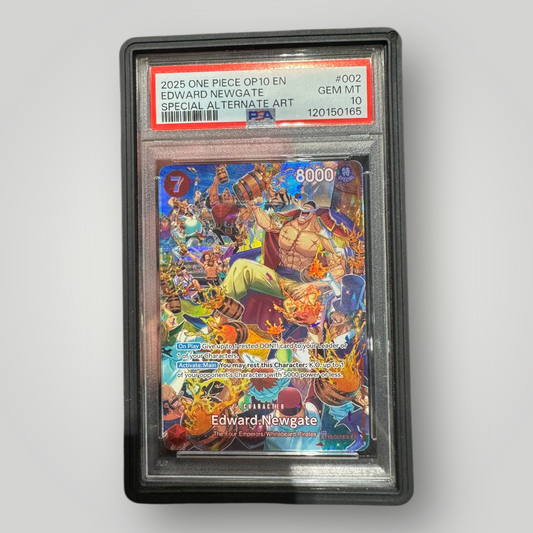 ONE PIECE OP10-ROYAL BLOOD SPECIAL ALTERNATE ART #002 EDWARD NEWGATE PSA 10