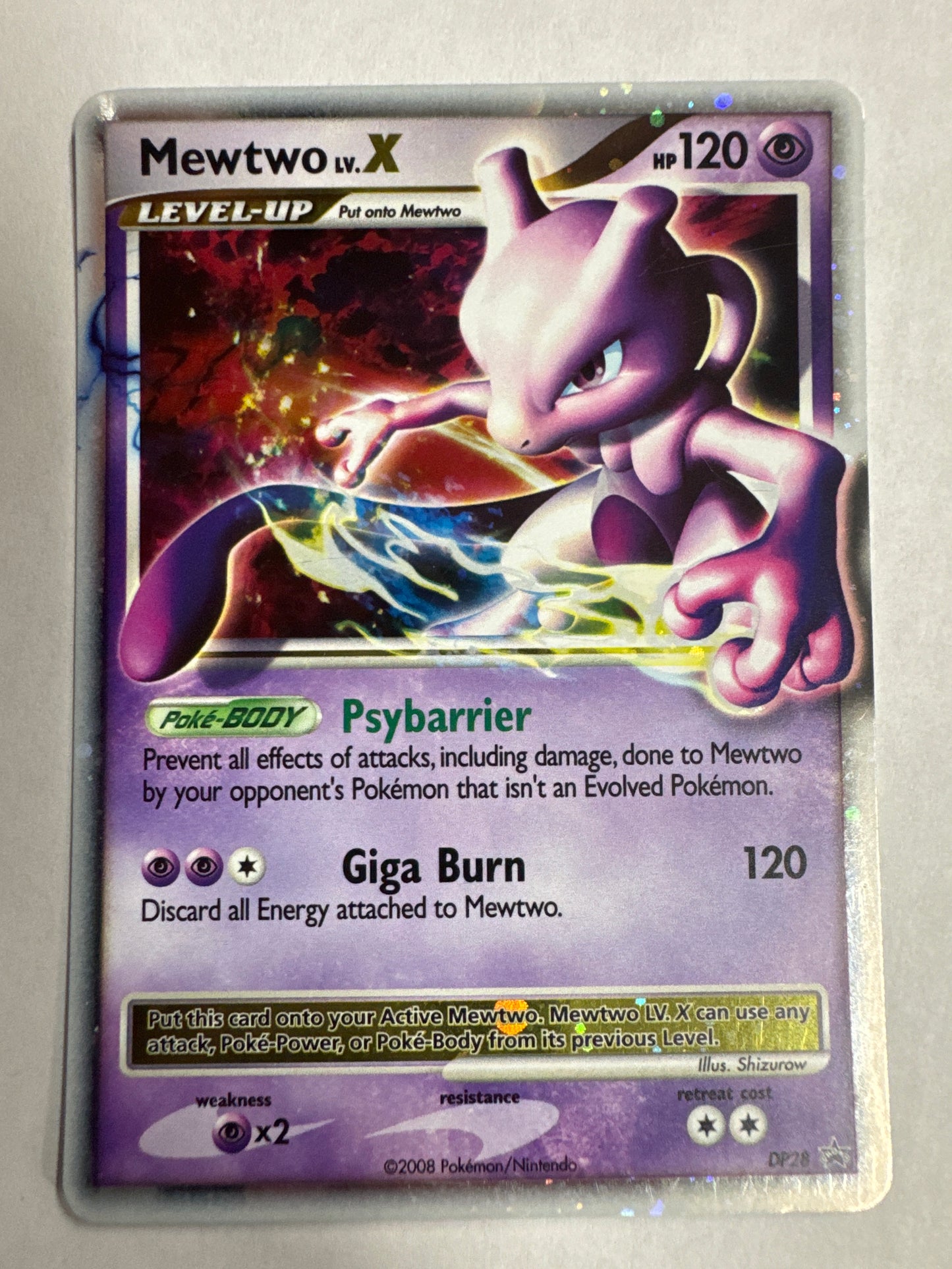 Mewtwo LV.X - DP28 - Diamond & Pearl Black Star Promos - Holo Promo - LP