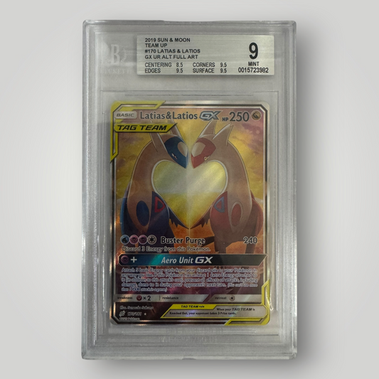 2019 Pokémon Sun & Moon Team Up Latias & Latios GX #170 – BGS 9 Mint