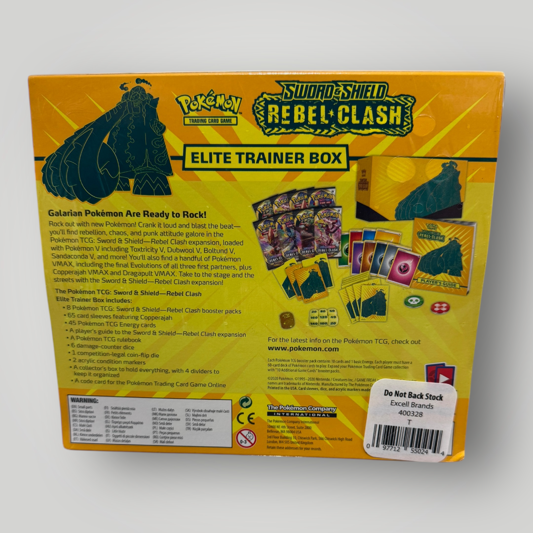 Pokemon SWSH02 Rebel Clash Elite Trainer Box
